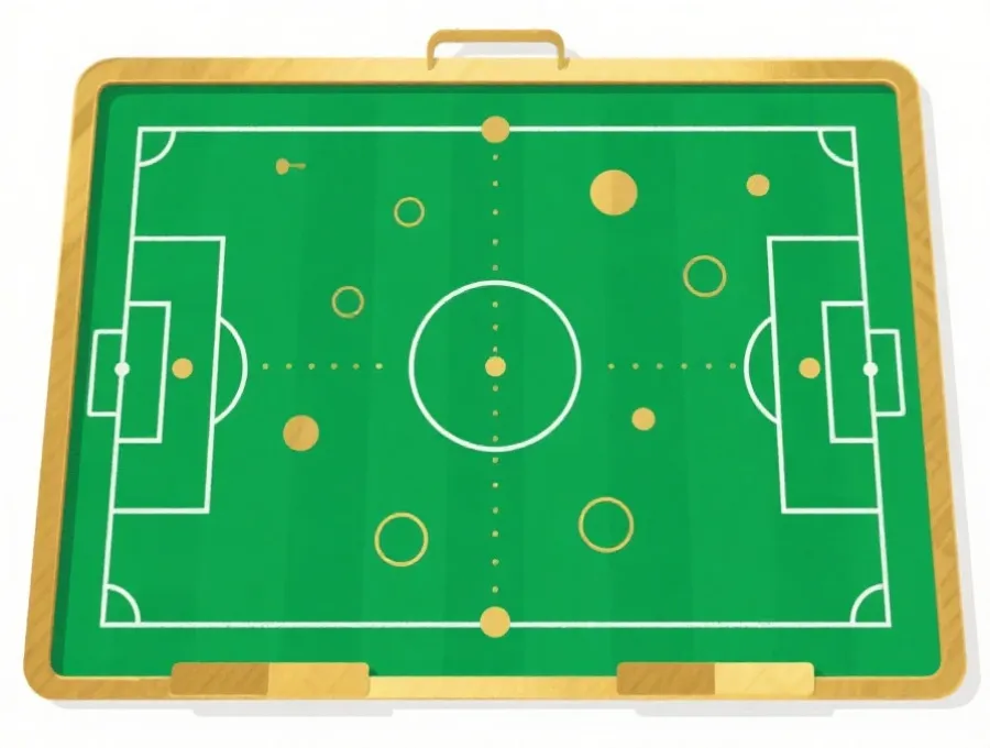 赛前分析的战术板与数据概览示意图